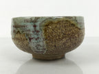 Japanese Ceramic Green Tea Bowl Matcha Chawan Vtg Pottery Brown Green CHB122