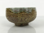 Japanese Ceramic Green Tea Bowl Matcha Chawan Vtg Pottery Brown Green CHB122