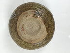 Japanese Ceramic Green Tea Bowl Matcha Chawan Vtg Pottery Brown Green CHB122