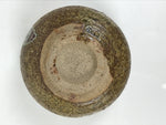 Japanese Ceramic Green Tea Bowl Matcha Chawan Vtg Pottery Brown Green CHB122