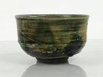 Japanese Ceramic Green Tea Bowl Matcha Chawan Vtg Pottery Brush Stroke CHB154