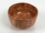 Japanese Ceramic Green Tea Bowl Matcha Chawan Vtg Pottery Glossy Brown CHB166
