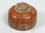 Japanese Ceramic Green Tea Bowl Matcha Chawan Vtg Pottery Glossy Brown CHB166