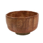 Japanese Ceramic Green Tea Bowl Matcha Chawan Vtg Pottery Glossy Brown CHB166