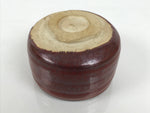 Japanese Ceramic Green Tea Bowl Matcha Chawan Vtg Pottery Glossy Brown CHB168