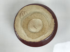 Japanese Ceramic Green Tea Bowl Matcha Chawan Vtg Pottery Glossy Brown CHB168
