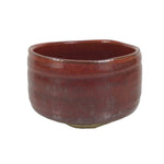 Japanese Ceramic Green Tea Bowl Matcha Chawan Vtg Pottery Glossy Brown CHB168