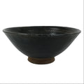 Japanese Ceramic Green Tea Bowl Matcha Chawan Vtg Pottery Gray Brown CHB119