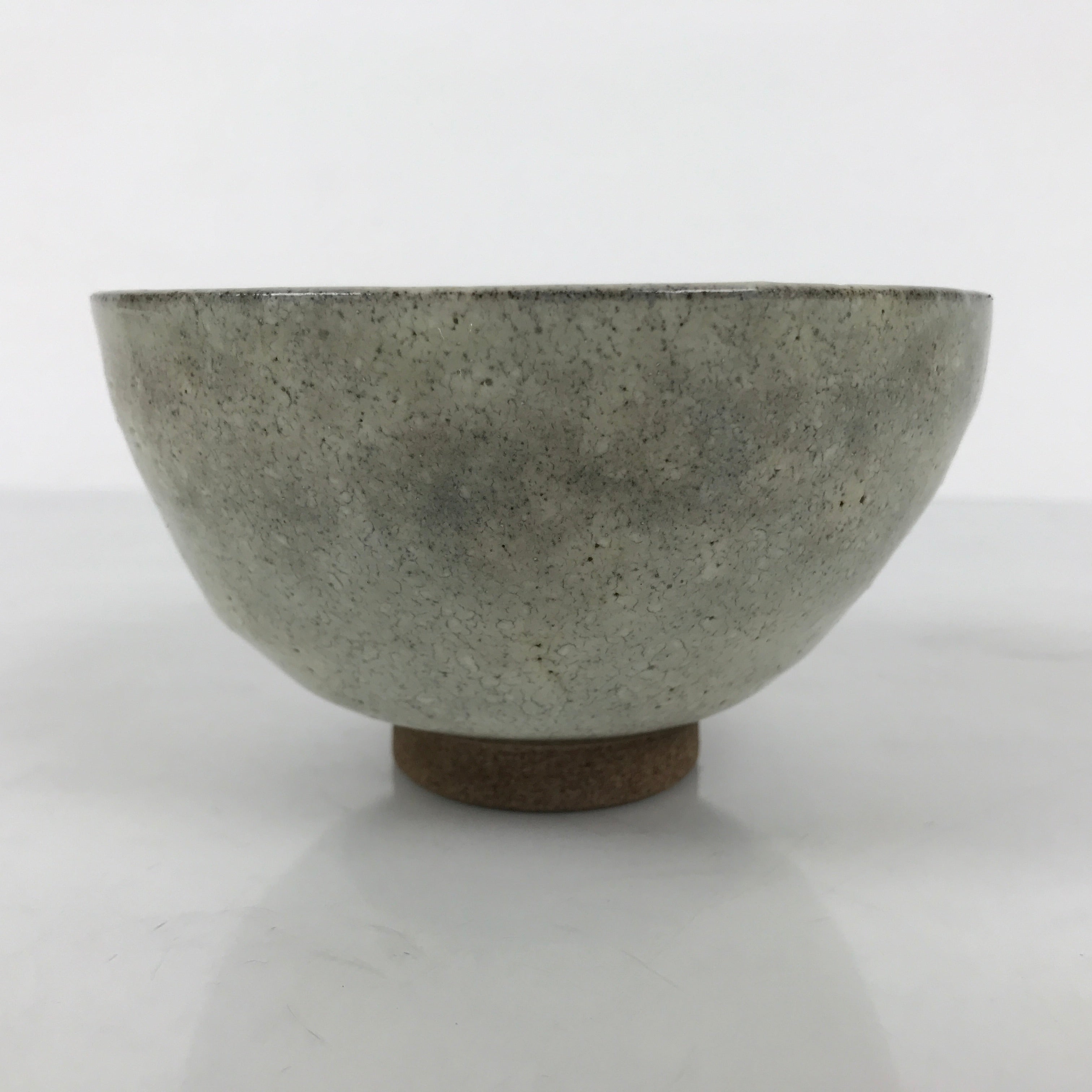 Japanese Ceramic Green Tea Bowl Matcha Chawan Vtg Pottery Gray Brown CHB124