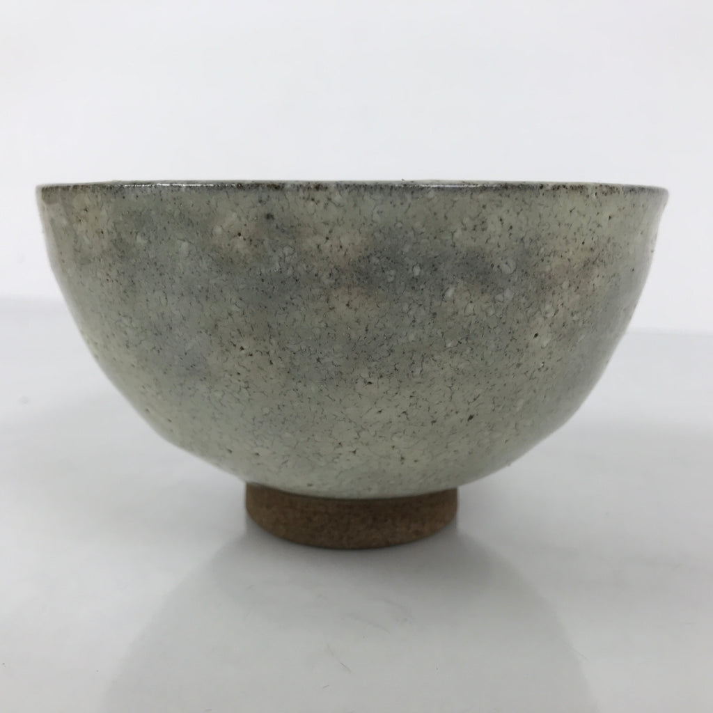 Japanese Ceramic Green Tea Bowl Matcha Chawan Vtg Pottery Gray Brown CHB124