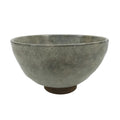 Japanese Ceramic Green Tea Bowl Matcha Chawan Vtg Pottery Gray Brown CHB124