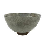 Japanese Ceramic Green Tea Bowl Matcha Chawan Vtg Pottery Gray Brown CHB124