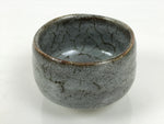 Japanese Ceramic Green Tea Bowl Matcha Chawan Vtg Pottery Gray Brown CHB146
