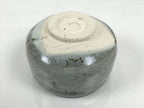 Japanese Ceramic Green Tea Bowl Matcha Chawan Vtg Pottery Gray Brown CHB146