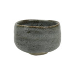 Japanese Ceramic Green Tea Bowl Matcha Chawan Vtg Pottery Gray Brown CHB146