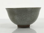 Japanese Ceramic Green Tea Bowl Matcha Chawan Vtg Pottery Gray Brown CHB162