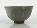 Japanese Ceramic Green Tea Bowl Matcha Chawan Vtg Pottery Gray Brown CHB162