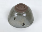 Japanese Ceramic Green Tea Bowl Matcha Chawan Vtg Pottery Gray Brown CHB162