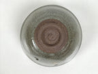 Japanese Ceramic Green Tea Bowl Matcha Chawan Vtg Pottery Gray Brown CHB162