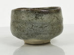 Japanese Ceramic Green Tea Bowl Matcha Chawan Vtg Pottery Gray Brown CHB170
