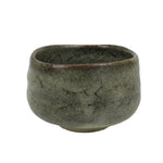 Japanese Ceramic Green Tea Bowl Matcha Chawan Vtg Pottery Gray Brown CHB170