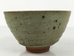 Japanese Ceramic Green Tea Bowl Matcha Chawan Vtg Pottery Gray Green CHB137