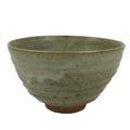 Japanese Ceramic Green Tea Bowl Matcha Chawan Vtg Pottery Gray Green CHB137