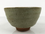Japanese Ceramic Green Tea Bowl Matcha Chawan Vtg Pottery Gray Green CHB144