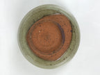 Japanese Ceramic Green Tea Bowl Matcha Chawan Vtg Pottery Gray Green CHB144