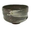 Japanese Ceramic Green Tea Bowl Matcha Chawan Vtg Pottery Gray White CHB136