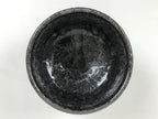 Japanese Ceramic Green Tea Bowl Matcha Chawan Vtg Pottery Gray White Drip PX805
