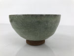 Japanese Ceramic Green Tea Bowl Matcha Chawan Vtg Pottery Green Brown CHB125
