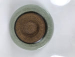 Japanese Ceramic Green Tea Bowl Matcha Chawan Vtg Pottery Green Brown CHB125