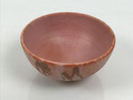 Japanese Ceramic Green Tea Bowl Matcha Chawan Vtg Pottery Matte Orange CHB167