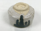 Japanese Ceramic Green Tea Bowl Matcha Chawan Vtg Pottery Shino White PX802