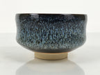 Japanese Ceramic Green Tea Bowl Matcha Chawan Vtg Pottery Tenmoku Black PX804