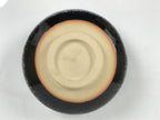 Japanese Ceramic Green Tea Bowl Matcha Chawan Vtg Pottery Tenmoku Black PX804