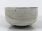 Japanese Ceramic Green Tea Bowl Matcha Chawan Vtg Pottery White Brown CHB117