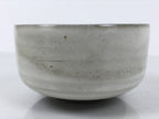 Japanese Ceramic Green Tea Bowl Matcha Chawan Vtg Pottery White Brown CHB117