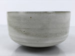 Japanese Ceramic Green Tea Bowl Matcha Chawan Vtg Pottery White Brown CHB117