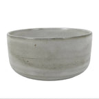Japanese Ceramic Green Tea Bowl Matcha Chawan Vtg Pottery White Brown CHB117