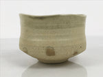 Japanese Ceramic Green Tea Bowl Matcha Chawan Vtg Pottery White Texture CHB169