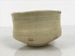 Japanese Ceramic Green Tea Bowl Matcha Chawan Vtg Pottery White Texture CHB169