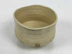 Japanese Ceramic Green Tea Bowl Matcha Chawan Vtg Pottery White Texture CHB169