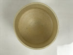 Japanese Ceramic Green Tea Bowl Matcha Chawan Vtg Pottery White Texture CHB169