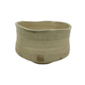 Japanese Ceramic Green Tea Bowl Matcha Chawan Vtg Pottery White Texture CHB169