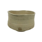 Japanese Ceramic Green Tea Bowl Matcha Chawan Vtg Pottery White Texture CHB169