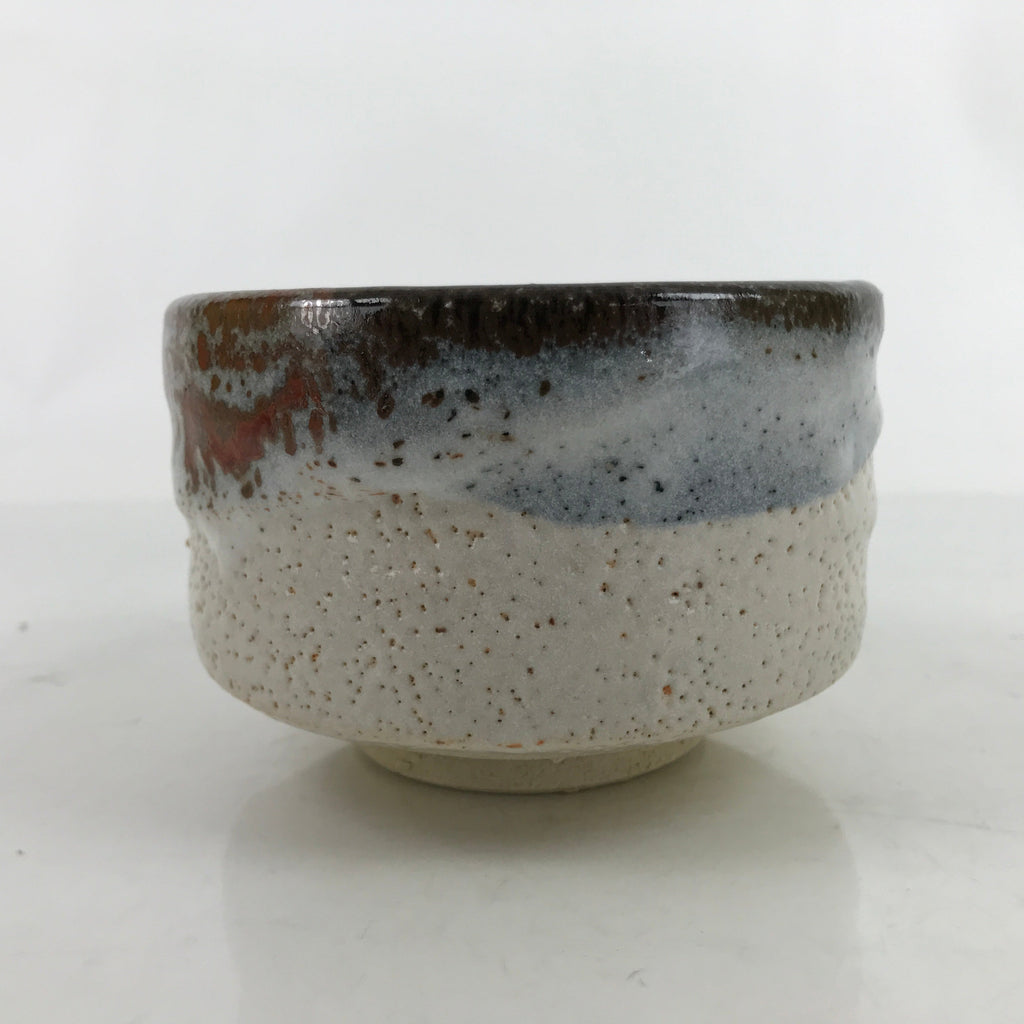 Japanese Ceramic Green Tea Bowl Matcha Chawan Vtg Shino Ware CHB68