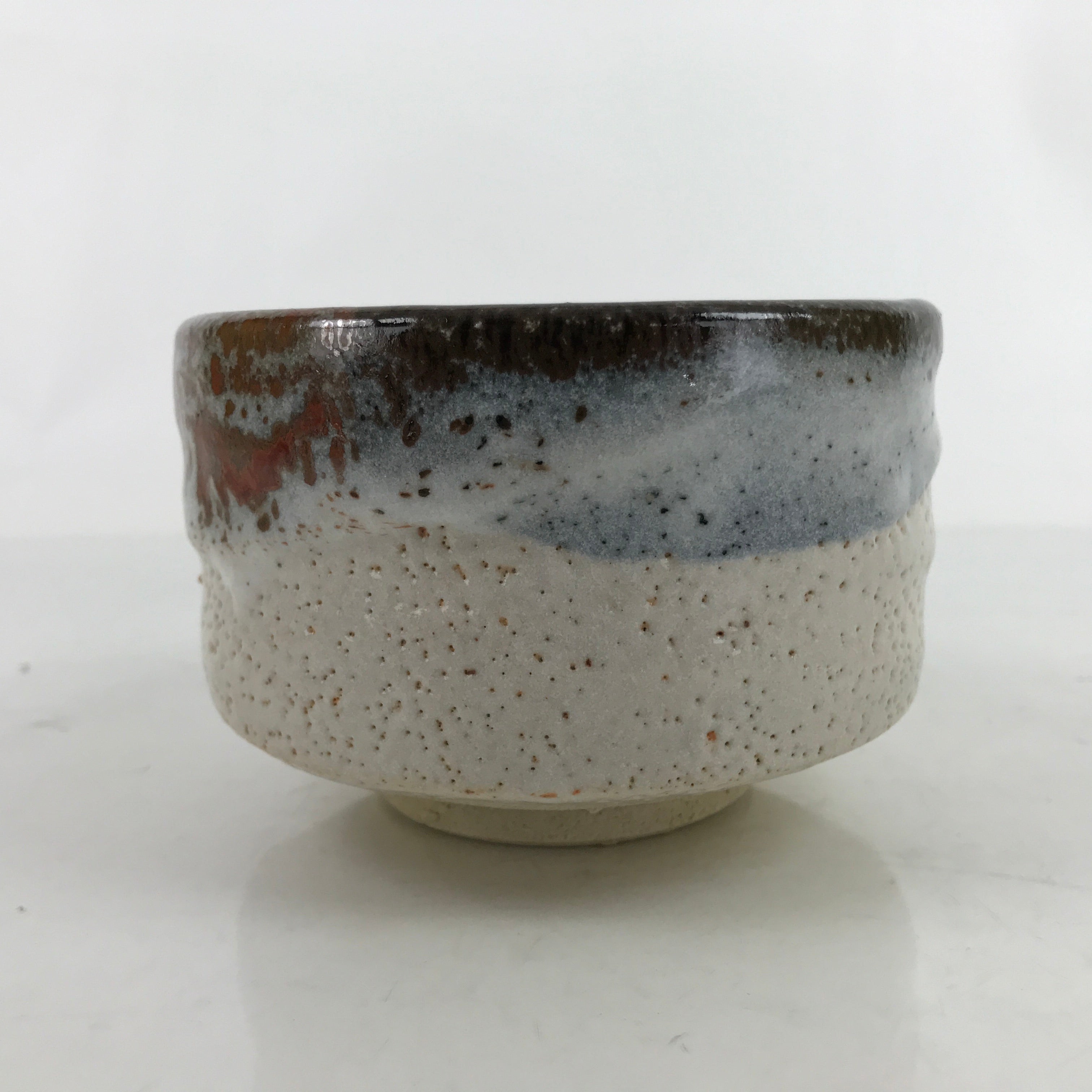 Japanese Ceramic Green Tea Bowl Matcha Chawan Vtg Shino Ware CHB68