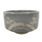 Japanese Ceramic Green Tea Bowl Matcha Chawan Vtg Shino Ware Gray Pottery CHB128